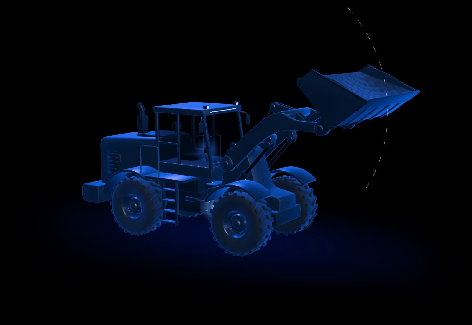 Carregadeira em 3D