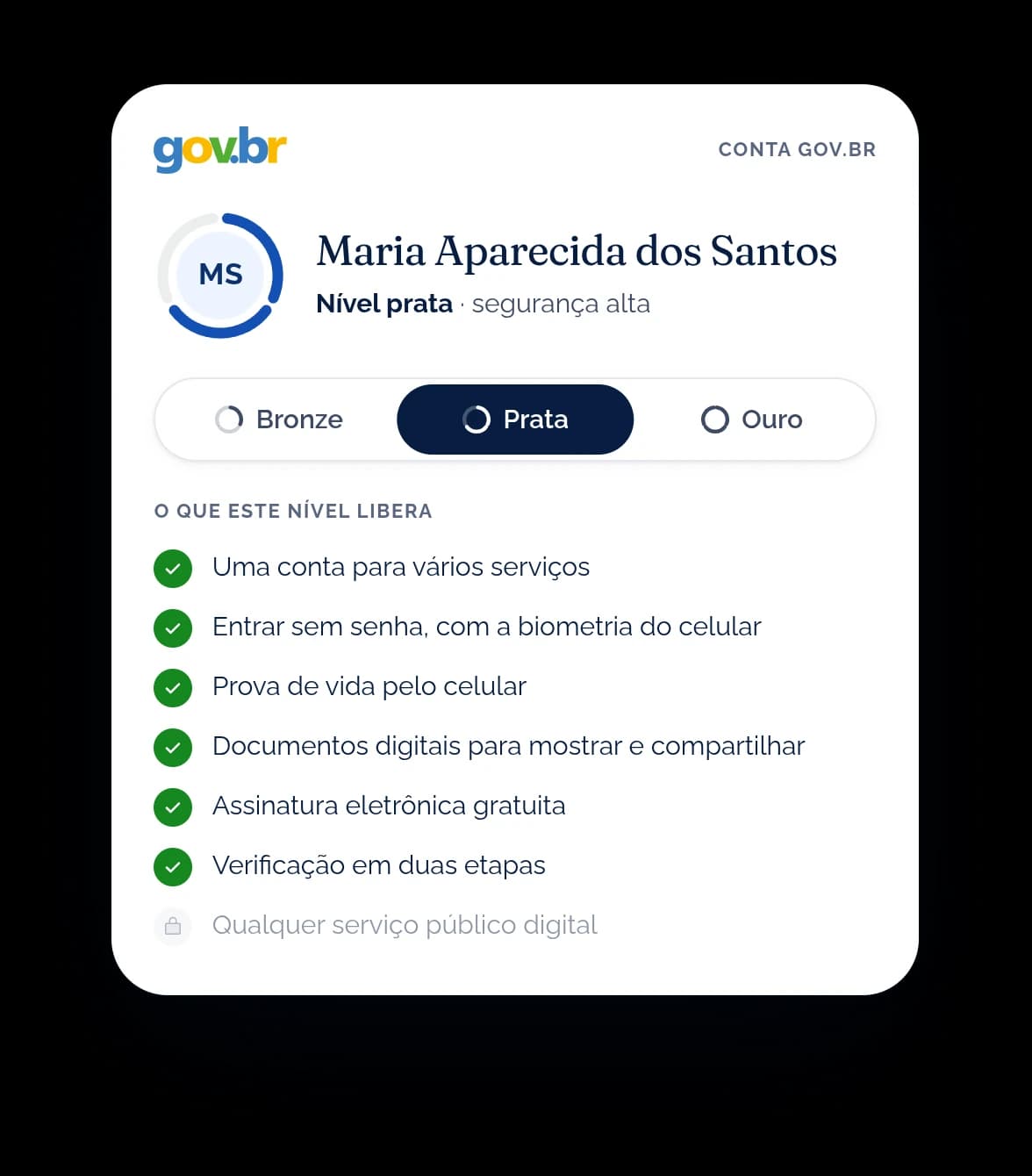 Nível prata, segurança alta: seis serviços liberados